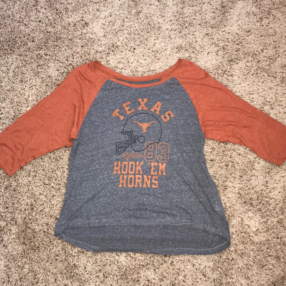 Texas Longhorns 3/4 sleeve football tee